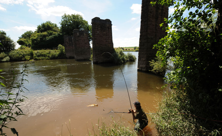 A man fishing